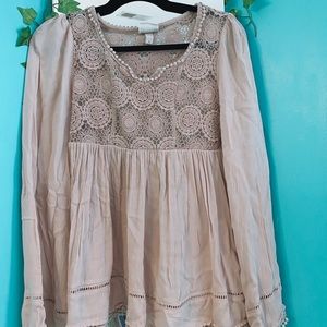 🍓Blush, flowy, long sleep blouse top!🍓